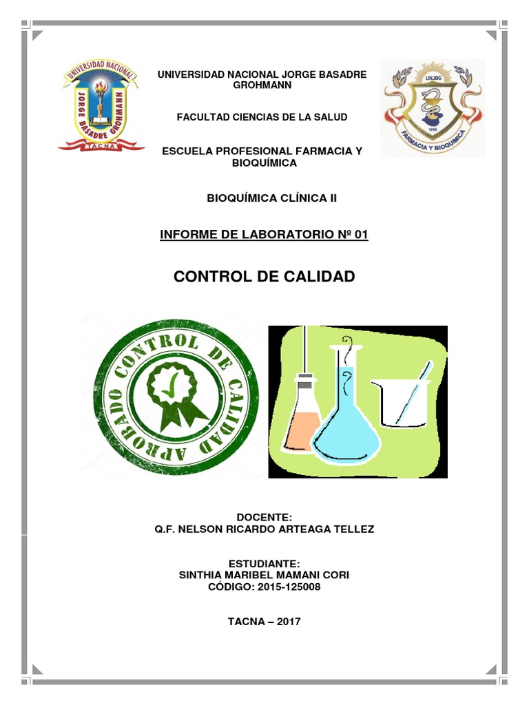 Informe #01 - Control de Calidad | PDF | Gestión de la calidad ...