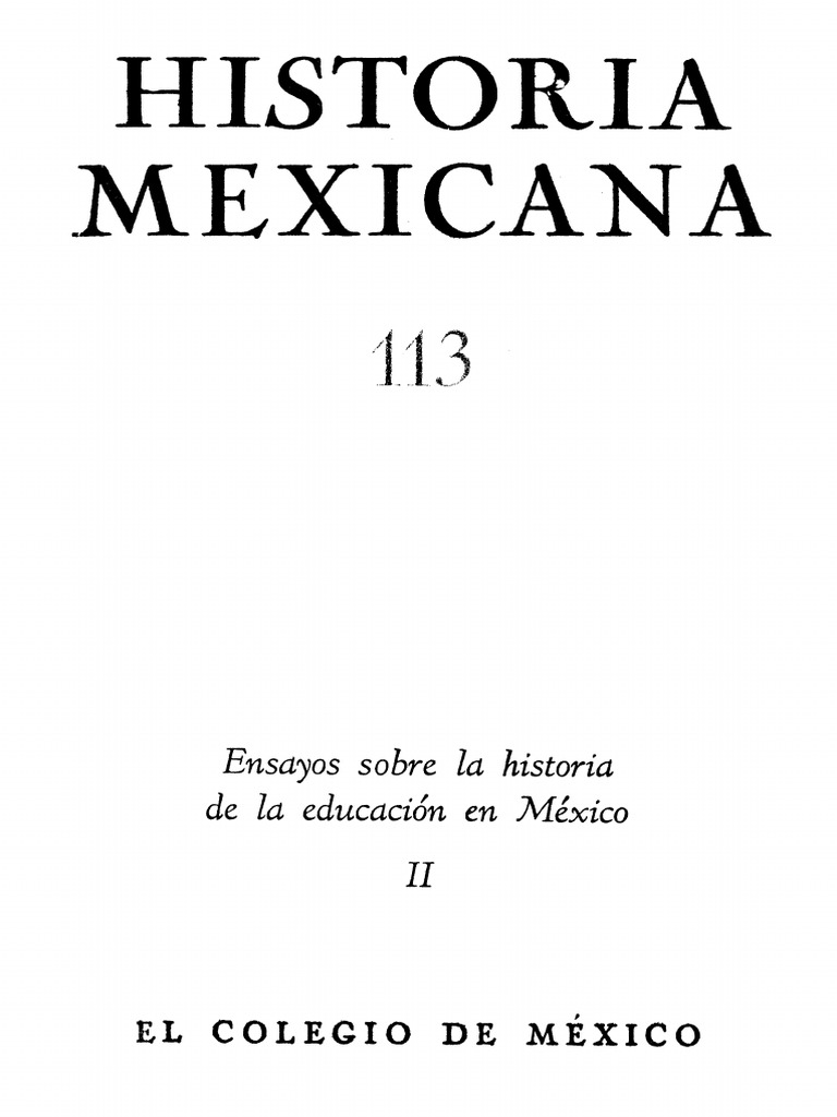Historia de la Educación en México | PDF | México | Educación avanzada