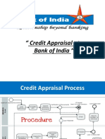 Credit Appraisal at Bank of India