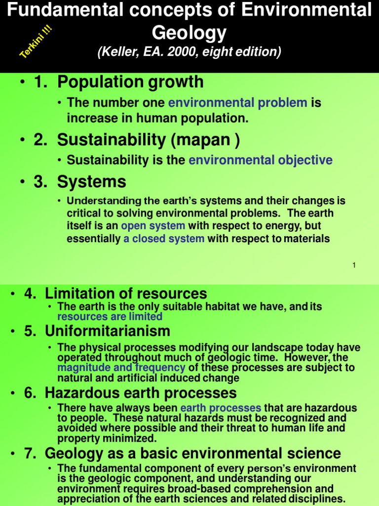 Environmental Geology Essentials | PDF | Sustainability | Earth