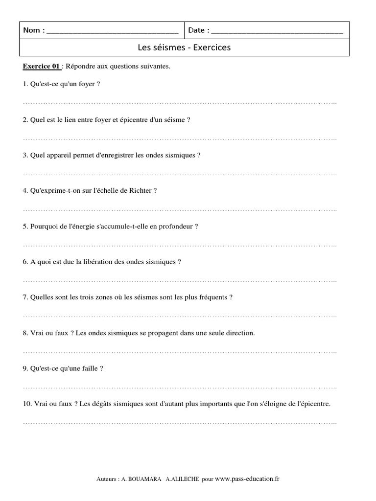 Physique Chimie 4eme Exercices Corrigés Gratuit