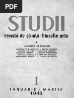 Studii, 01, Nr. 001, Ianuarie - Martie 1948 PDF | PDF