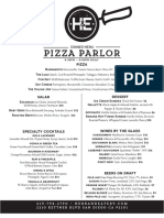 Pizza Parlor Menu PDF