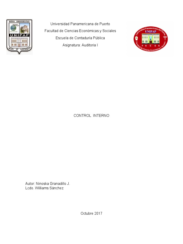 Control Interno | PDF | Contralor | Contabilidad