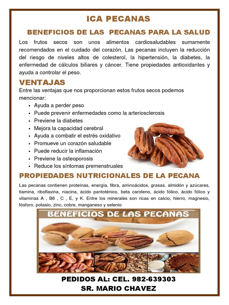 Beneficios de Las Pecanas Para La Salud Antioxidante Vitamina C