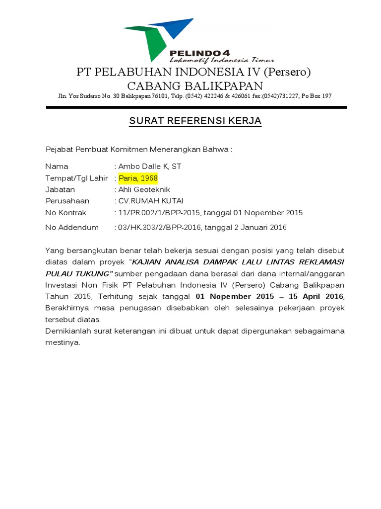 Surat Referensi
