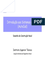 Introdução aos Sistemas CAD (AutoCad