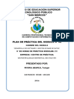 Plan de Practica Modulo II Toniger