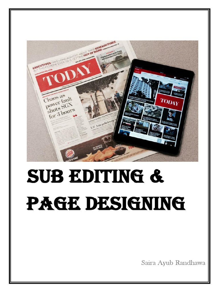 Sub Editing & Page Designing PDF Copy Editing News