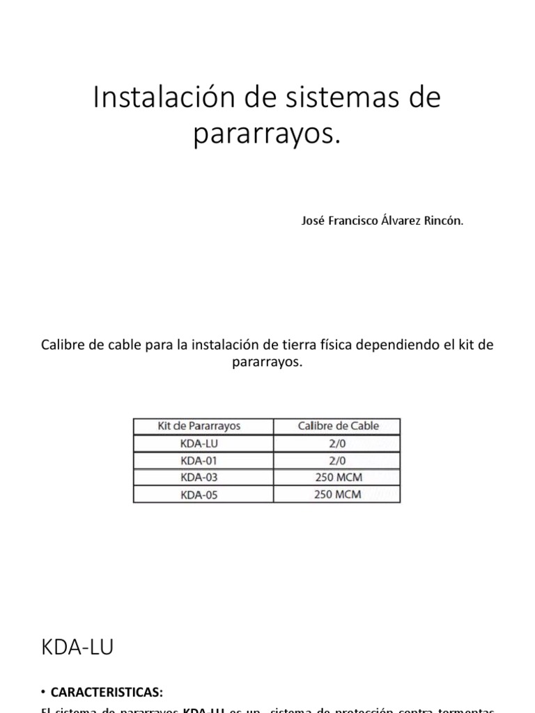 Instalación y Calibre de Pararrayos | PDF | Aluminio | Materiales