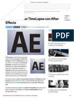 Como Hacer Un TimeLapse Con After Effects