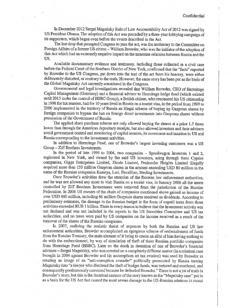 Memo Written by Russian Prosecutor's Office PDF