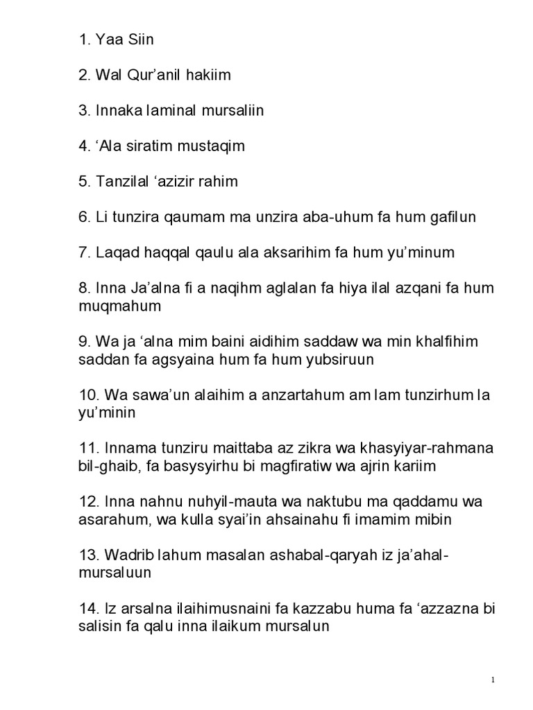 Download 60+ Contoh Surat Yasin Wa Zallalnaha Terbaru Gratis
