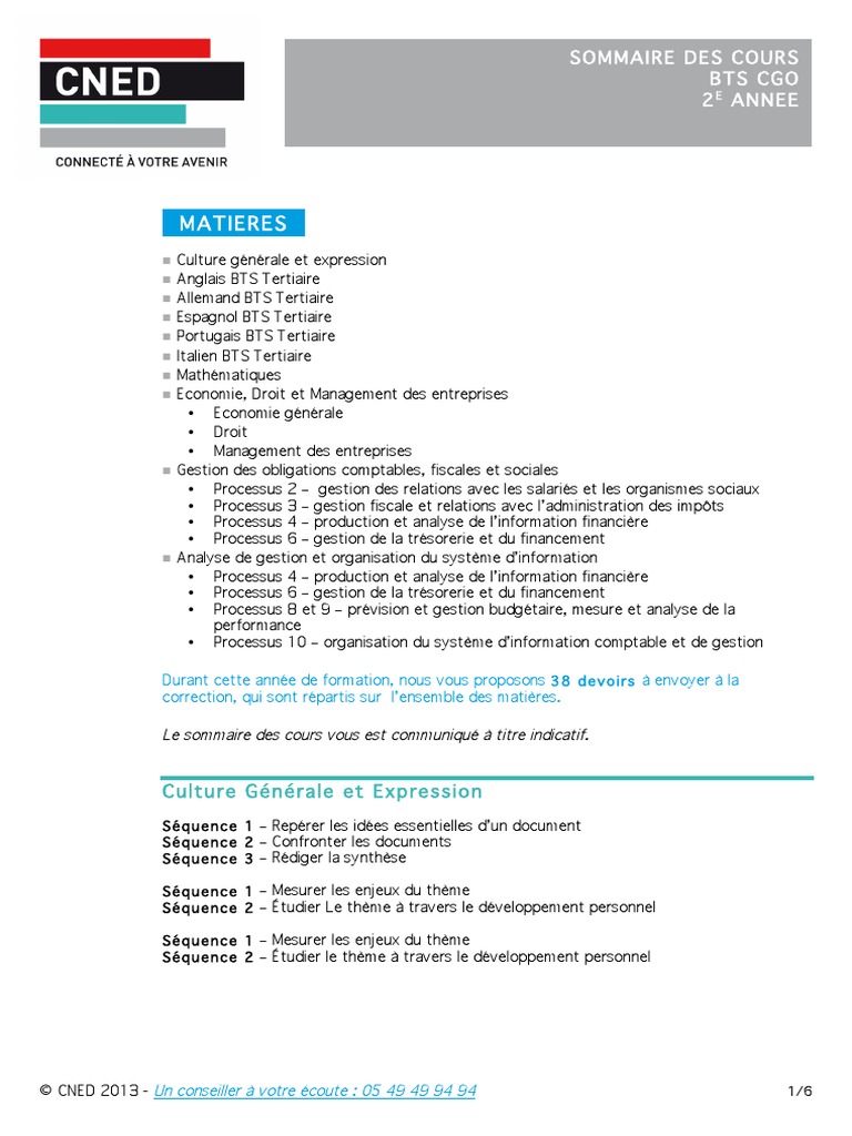Bts Cgo 2e Annee Impots Comptabilite