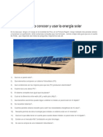 Guía Prática Para Conocer y Usar La Energía Solar