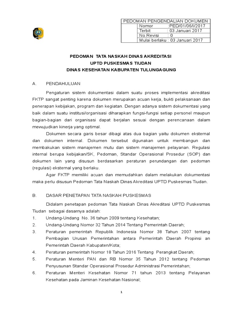 Contoh Pedoman Tata Naskah | PDF