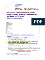 Registration - Pendaftaran: Slope Stability, Lateral Earth Pressure and Deep Excavation