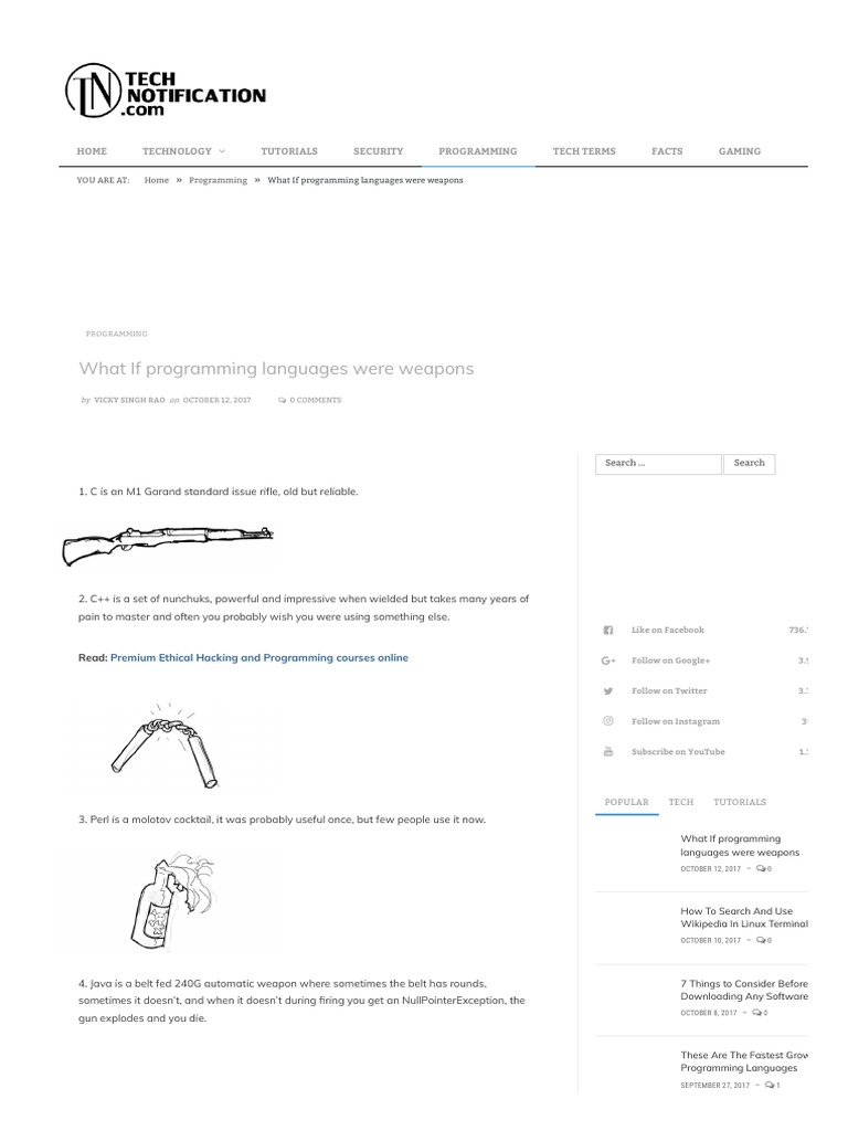 What If Programming Languages Were Weapons | PDF | Internet Privacy ...