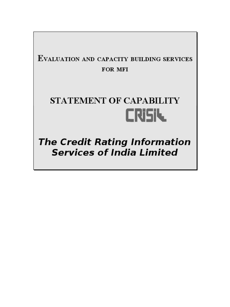Cap Stat | PDF | Microfinance | Standard & Poor's