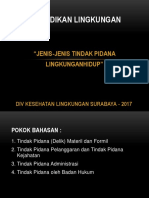 Penyidikan Lingkungan (Jenis Tindak Pidana)