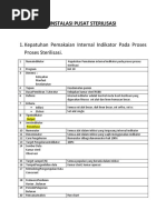 Indikator Mutu Unit Cssd