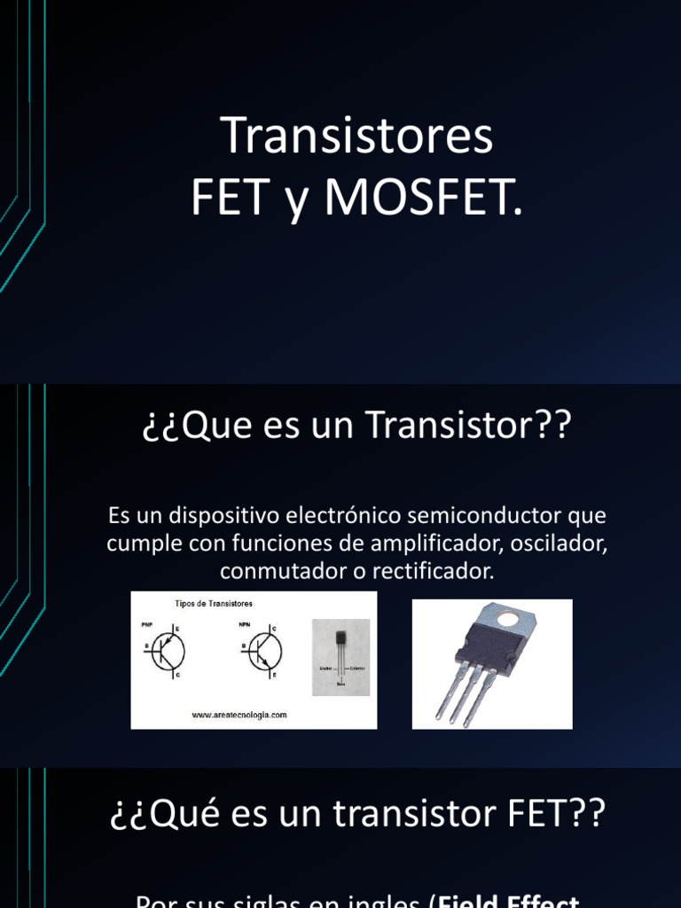 Transistores FET y MOSFET. PDF Mosfet Transistor
