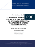 Corporate Brand Values Perception Gap Analysis As An Internal Marketing Management System Assessment Tool