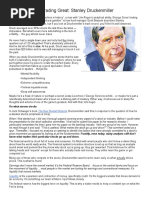 Lessons From a Trading Great - Stanley Druckenmiller