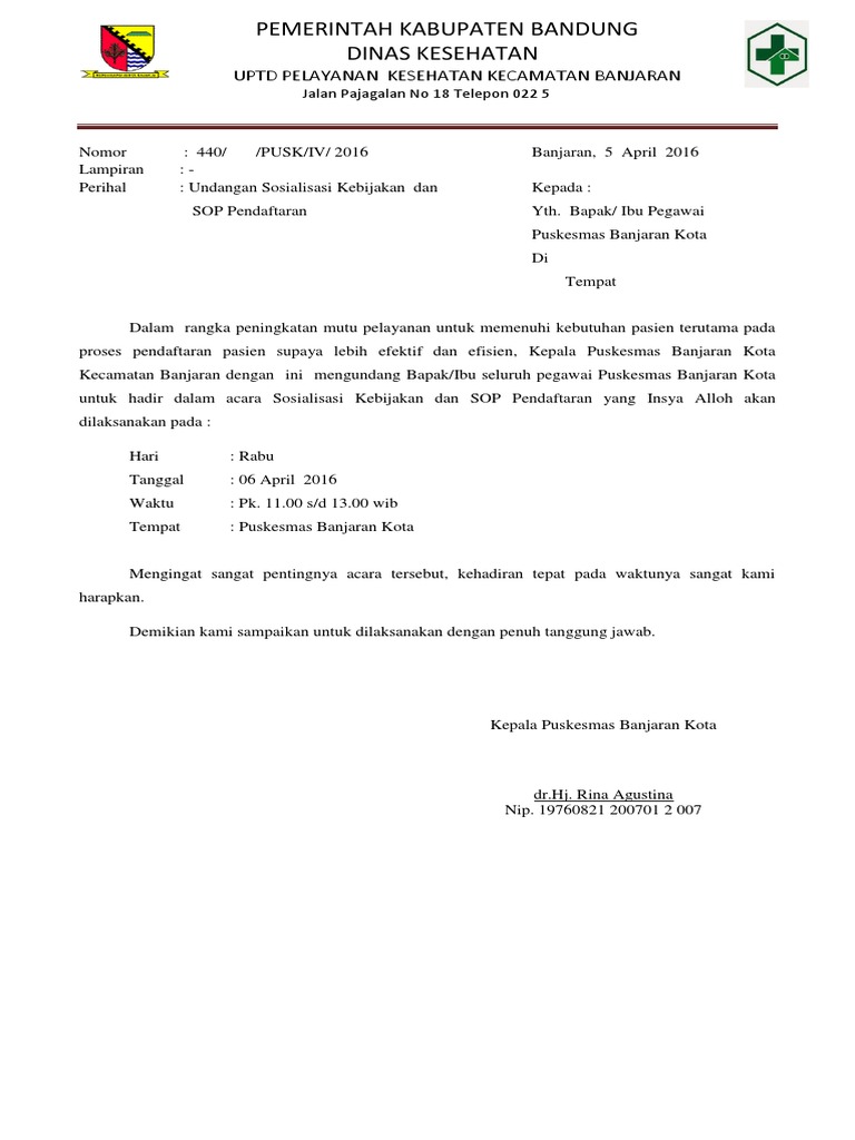 Contoh Undangan Sosialisasi  Undangan  Sosialisasi  Dan Daftar Tilik Monitoring 1 