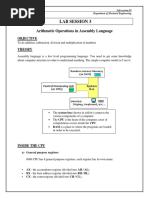 Lab Session 3: Arithmetic Operations in Assembly Language