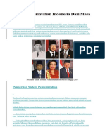Sistem Pemerintahan Indonesia Dari Masa Ke Masa (Artikel)