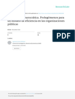 Racionalidad Burocrática. Prolegómenos para Un Modelo de Eficiencia en Las Organizaciones PDF