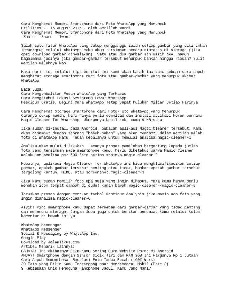 Hemat Pangkal Memori