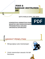 Pengukuran & Pengembangan Instrumen Penelitian - Septo Pawelas Arso