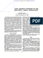 Syndrome of Newborn: Versus: THE Respiratory Distress THE Immaturity Prematurity