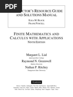 Solution Manual of Finite Mathematics