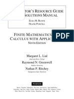 Solution Manual of Finite Mathematics