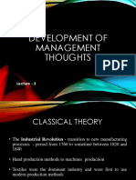 Development of Management Thoughts: Lecture - 3