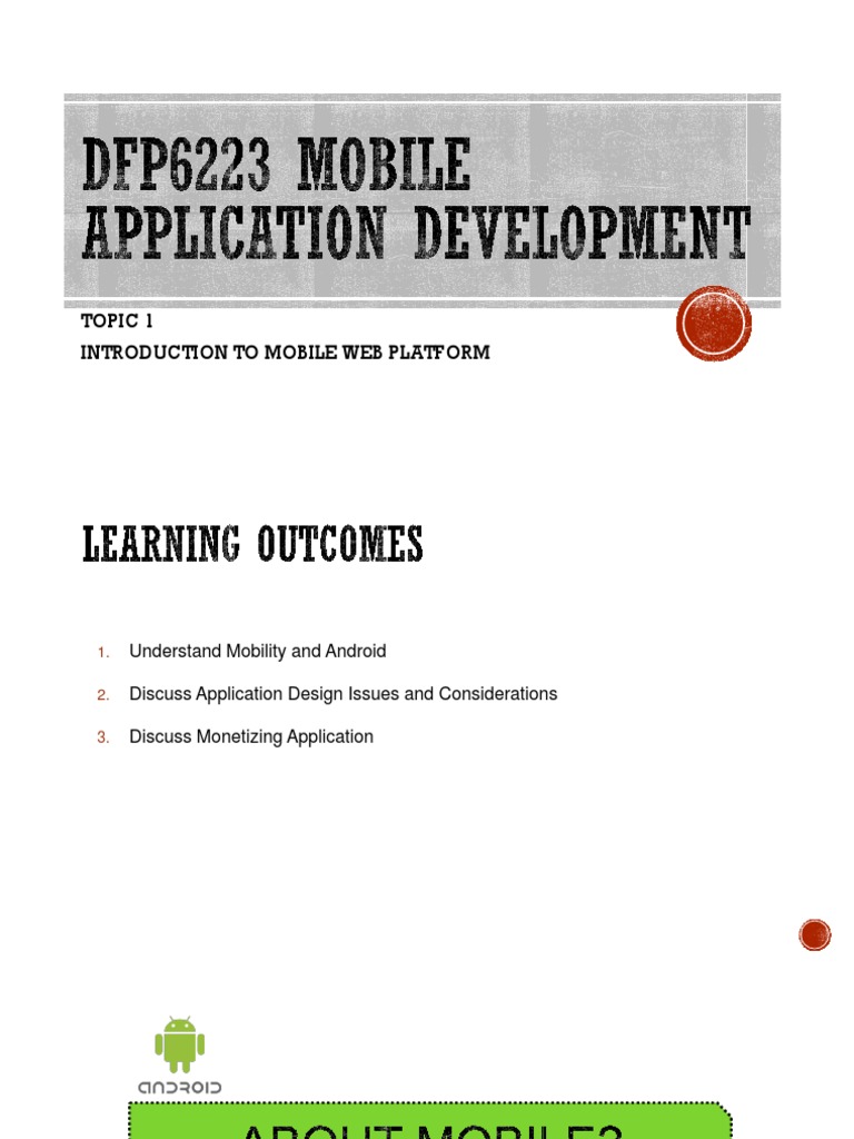 Mobile Web Platform Overview and Trends | PDF | Mobile App | Android ...