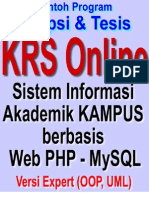 Web KRS Online - Sistem Informasi Akademik Kampus Berbasis Web PHP MySQL Dan UML Design