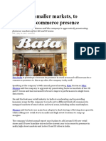 Bata Eyes Smaller Markets