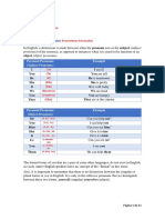 Pronouns) of The Sentence, As Opposed To Instances When It Is Used in The Function of An