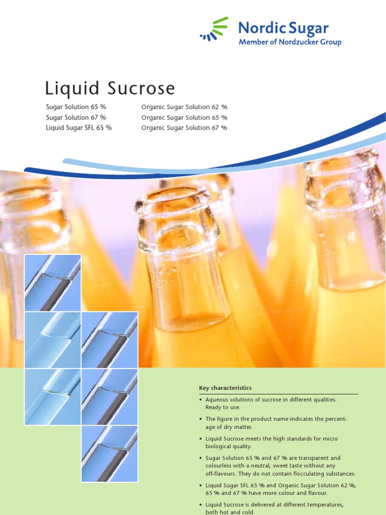 Liquid Sucrose Sugar Nutrition