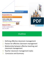 Effective Classroom Management by RB Soomro