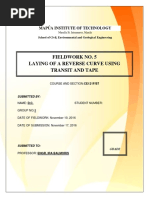 Fieldwork No. 5 Laying of A Reverse Curve Using Transit and Tape