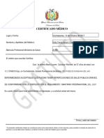 Certificado Medico