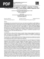 Aksoyalp_2015_Incorporating Pragmatics in English Language Teaching_ to What Extent Do EFL Course Books Address Speech Acts