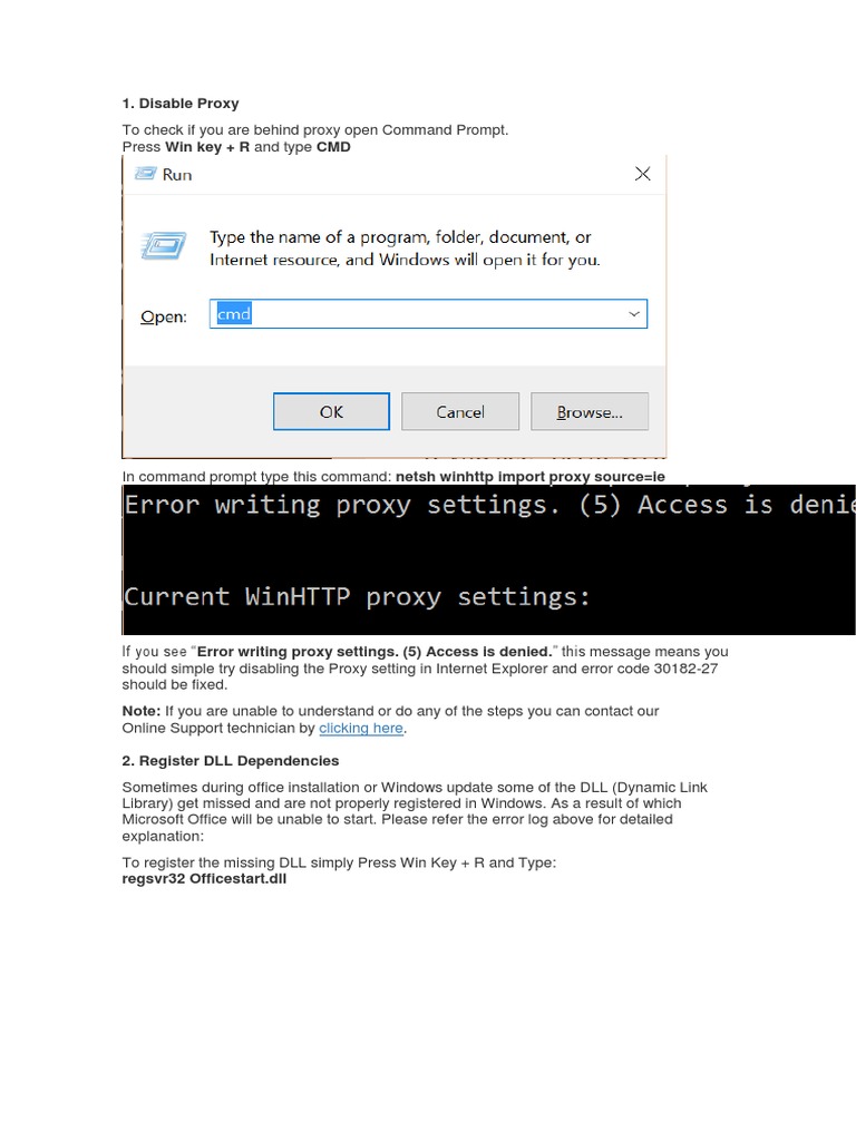 Fixing Error Code 30182-27 in Office | PDF | Business | Computers