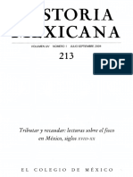 Historia Mexicana 213 Volumen 54 Número 1 - Lecturas sobre el fisco en México siglos XVIII-XX.pdf