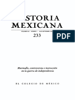 Historia Mexicana 233 Volumen 59 Número 1 - Murmullo, Controversia e Instrucción en La Guerra de Independencia PDF